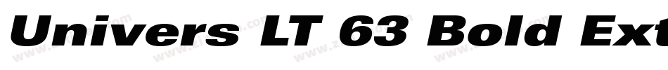 Univers LT 63 Bold Extended Oblique字体转换